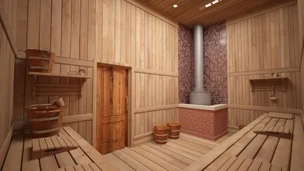 Construirea de baie cu mâinile sale care arată construcție treptată (instalarea cuptorului) Construirea de baie cu mâinile sale arătând construcție pe etape