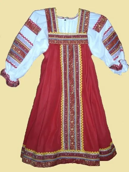Construirea unui model și coase sundress popular românesc (Folk) Construiți un model și coase sundress Populară Română