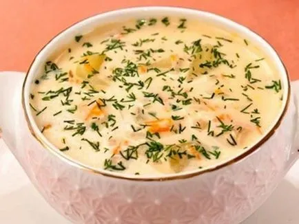 Supa cu brânză și pui rețete topite acasă (brânză) Supa cu rețete brânză și pui topit la domiciliu