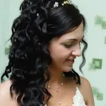 coafura nunta cu parul ei natural frumos, la modă (vrac) coafura nunta cu parul ei natural frumos, la modă