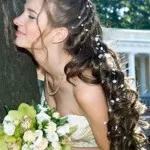 coafura nunta cu parul ei natural frumos, la modă (coafura) coafura nunta cu parul ei natural frumos, la modă