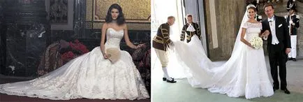 Rochia de mireasa cu un tren lung - populare tipuri și modele cu fotografii (nunta) Rochia de mireasa cu un tren lung - populare tipuri și modele cu fotografii