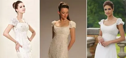 Rochii de mireasa cu maneci scurte model popular 2017 cu fotografie