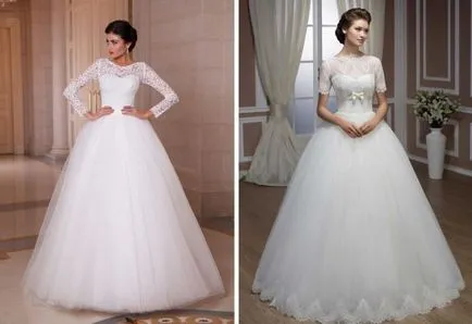 Rochii de mireasa cu mâneci din dantelă, luxuriante și drepte, lungi și scurte (mâneci) Rochii de mireasa cu mâneci din dantelă, luxuriante și drepte, lungi și scurte