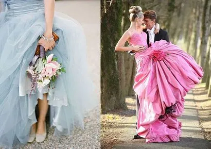 Nunta rochie de culoare strălucitoare alternativă la imaginea albă a miresei!