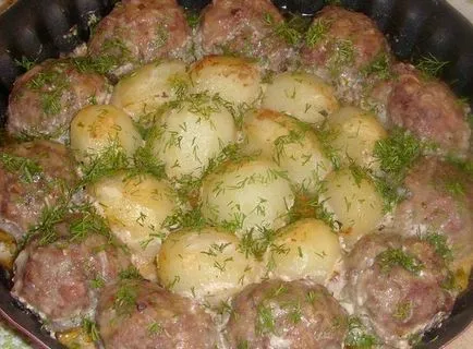 Meatballs în cuptor cu reteta cartofi (reteta) Chiftelutele în cuptor cu cartofi reteta