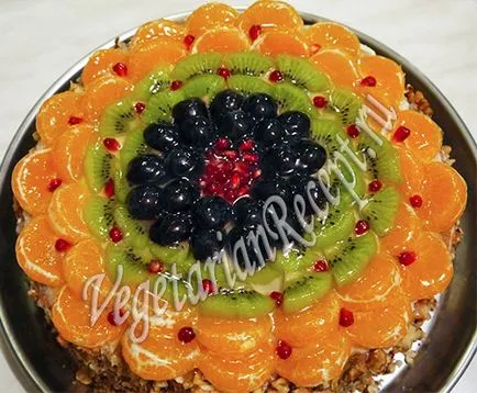 Tort cu fructe - paradisul de fructe - (reteta cu foto)