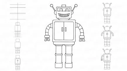 Învață să atragă cu robot de creion (pentru copii)