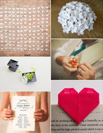 Decoratiuni pentru nunta de origami