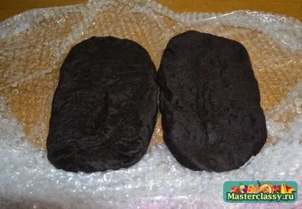 Împâslire papuci copii lână lui