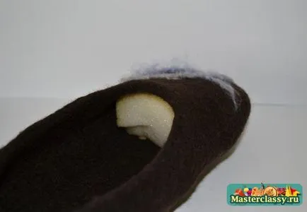 Împâslire papuci copii lână lui