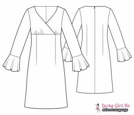 Rochie model cu un pas talie mare pas descriere a procesului