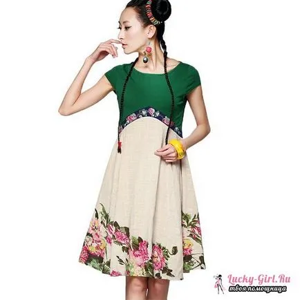 Rochie model cu un pas talie mare pas descriere a procesului