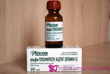 Vitaminele A și E la ulei de păr