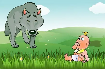 Lupul și câinele (poveste japoneza), un lup și un câine, povești de animale pentru cei mai tineri copii băieți
