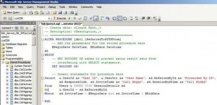Sql Procedura de creare și utilizare stocate