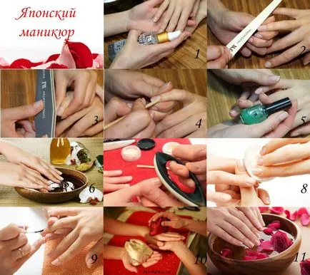 manichiura japoneza Masuri (masura) și p strălucire manichiură eco (pishayn)