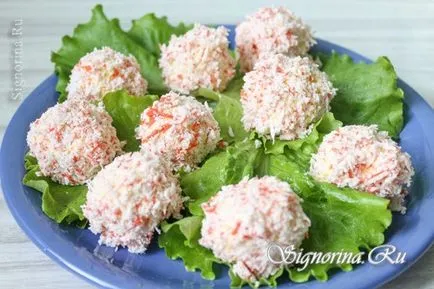 Snack „Rafaello“ crab bastoane reteta cu o fotografie