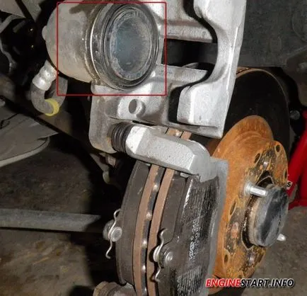 Înlocuirea plăcuțelor de frână față în Lada Kalina, pornirea motorului