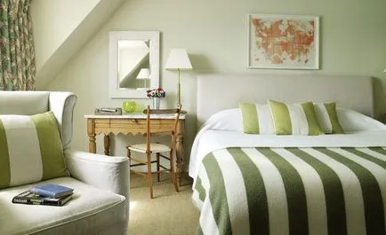Culoarea verde în interiorul apartamentului, nuante si combinatii elegante, cu alte culori
