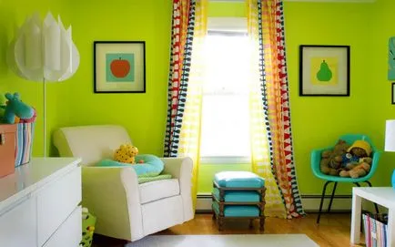 Culoarea verde în interiorul apartamentului, nuante si combinatii elegante, cu alte culori