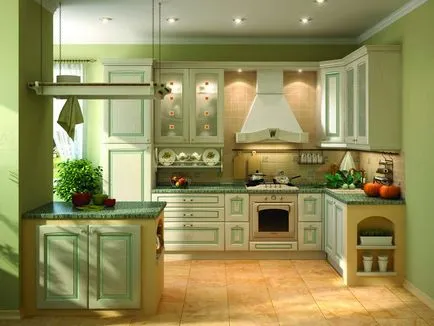Culoarea verde în interiorul apartamentului, nuante si combinatii elegante, cu alte culori