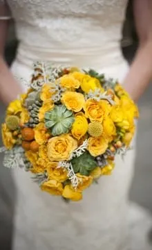 Galben fotografii de mireasă Bouquet și idei de design (foto) Galben fotografii buchet de mireasa si idei de design