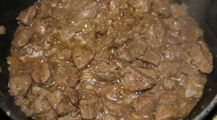 ficat Fried porc și ceapă (ficat) ficat de porc prăjită cu ceapă