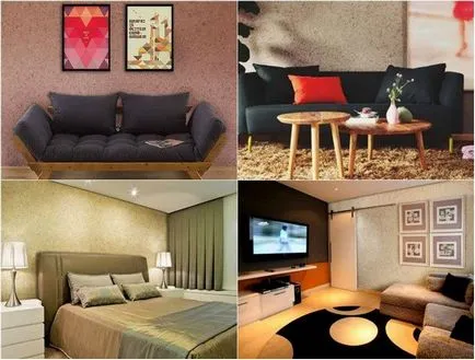 tapet lichid în interior, 15 fotografii
