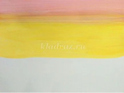 Iarnă pas cu pas peisaj desen guașă pentru copii