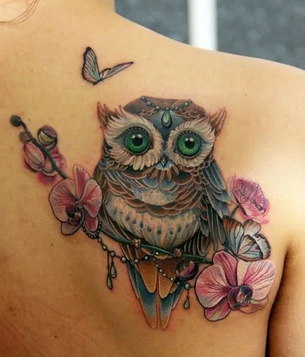 Înțeles tatuaj - o bufniță