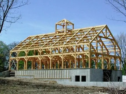 Construcție de case din lemn cadru Construcție de case din lemn cadru