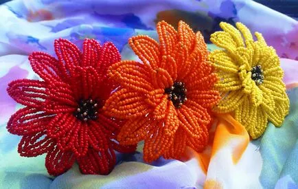 Master class gerbera șirag de mărgele