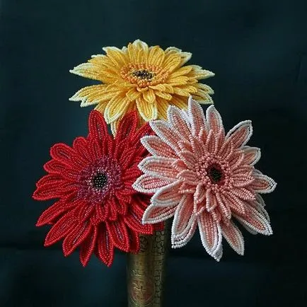 Master class gerbera șirag de mărgele