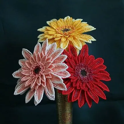 Master class gerbera șirag de mărgele