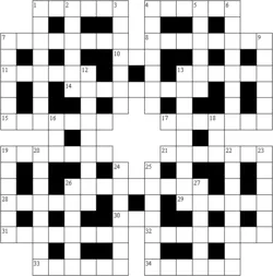 Așa cum este un puzzle de cuvinte încrucișate Așa cum este un puzzle de cuvinte încrucișate