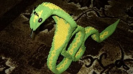 Origami master-class de șarpe