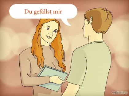 În ceea ce privește limba germană Îmi place de tine