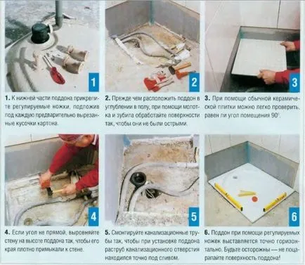 Cum se instalează cabina de duș în sine