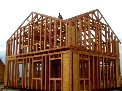 Construcție de case din lemn cadru