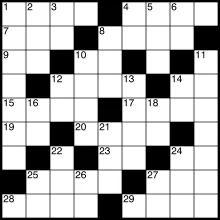 Așa cum este un puzzle de cuvinte încrucișate
