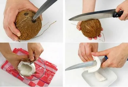 Cum se curata o nuca de cocos Cum se curata o nuca de cocos