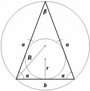 Care este formula pentru aria unui triunghi isoscel