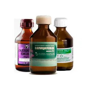 O soluție de acid salicilic pentru care O soluție de acid salicilic pentru care