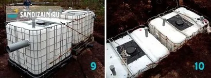 Fosa septica de containere cubice cu propriile lor mâini