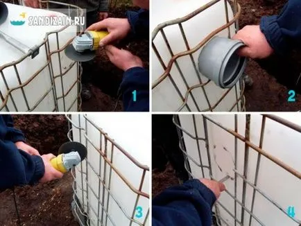 Fosa septica de containere cubice cu propriile lor mâini