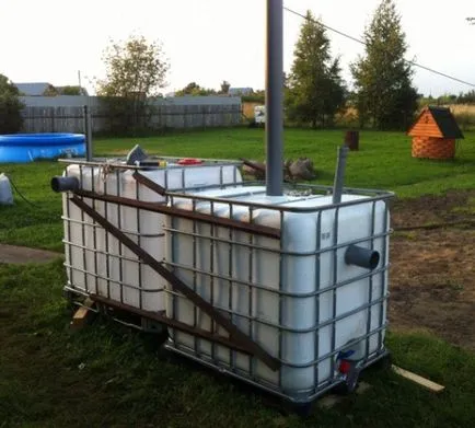 Fosa septica de containere cubice cu propriile lor mâini