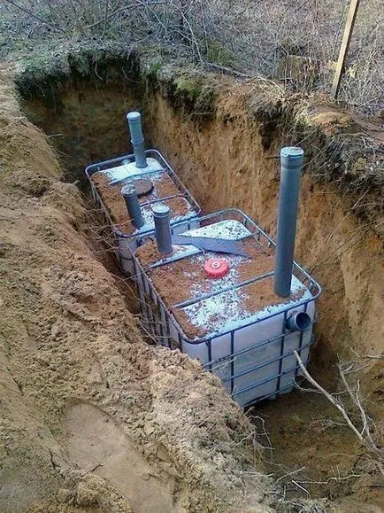 Fosa septica de containere cubice cu propriile lor mâini Fosa septica de containere cubice cu propriile lor mâini