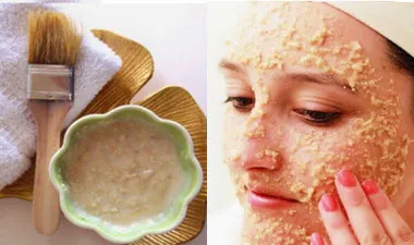 Scrub din fulgi de ovăz facial