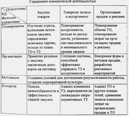 organizație comercială ca sistem